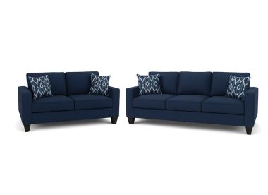 Blue Sofa & Loveseat Set