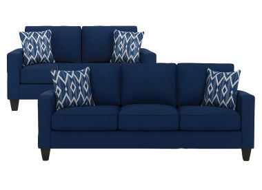 Blue Sofa & Loveseat