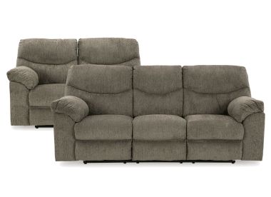 Alphons Putty Reclining Sofa&Loveseat Set