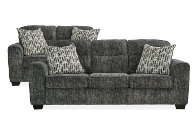 Lenoke Gunmetal Sofa & Loveseat