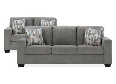 Deltona Graphite Sofa & Loveseat Set