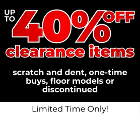 Up to 40% Off Clearance Items!